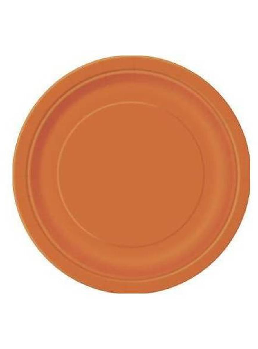 8 pratos laranjas (23 cm) - Linha Cores Básicas