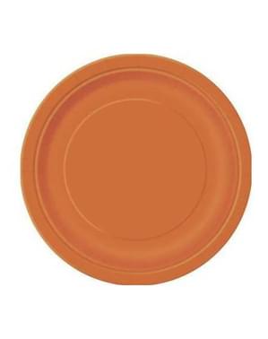 8 oranžových talířů (23 cm) - Basic Colours Line