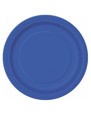 8 diskar dökkblá (23 cm) - Grunnlita línu