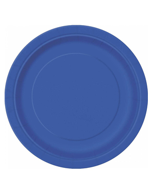 8 mørkeblå tallerkener (23 cm) - Basic Colors Line