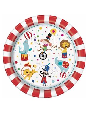 8 assiettes (23 cm) - Circus Carnival