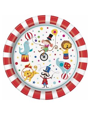 8 Pappteller (23 cm) - Circus Carnival