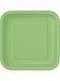 14 зеленых квадратных тарелок лайма (23 см) - Основная цветовая линия