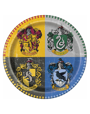 8 piatti Harry Potter (23 cm) - Hogwarts Houses