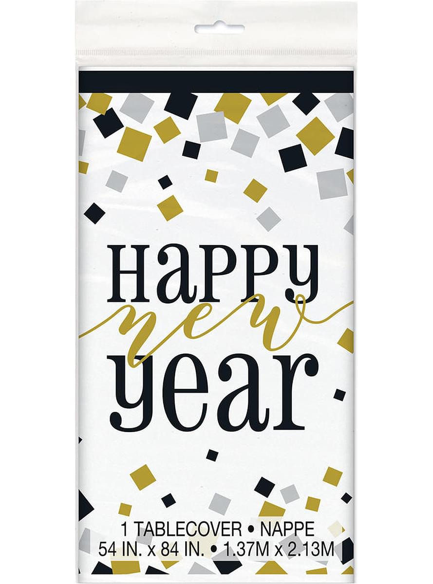 Tovaglia di plastica New Year 54 x 84 cm 