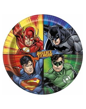 8 assiettes rondes Justice League de (23cm)