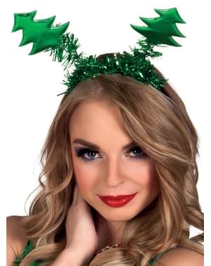 Diadema de árbol navideño para mujer