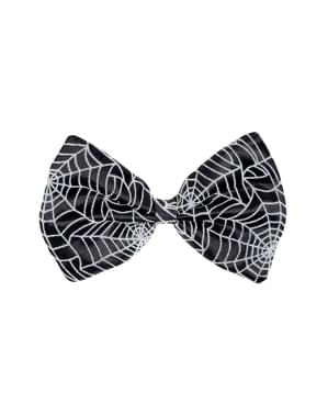 Laço preto com teia de aranha para adulto