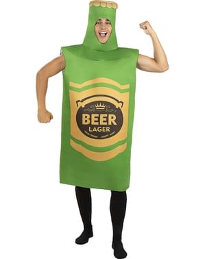 Disfraz de Botella de Cerveza verde para adulto