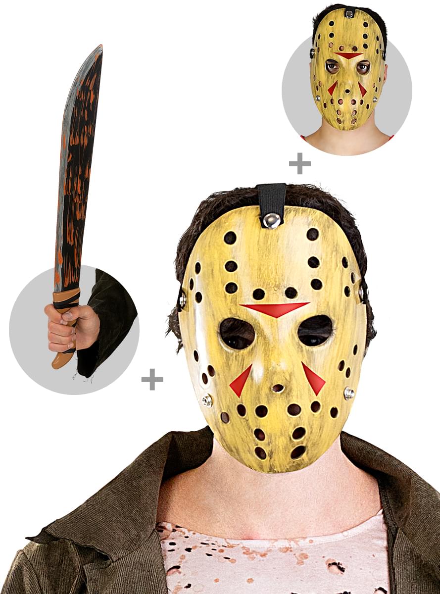 Jason Friday the 13th machete and mask kit