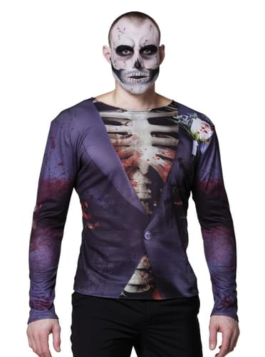 T-shirt squelette élégant homme