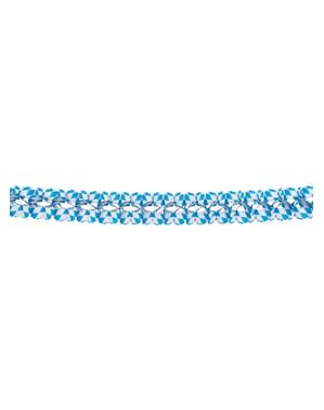 Ghirlanda Decorativa Oktoberfest 10 Metri - Bandierine Bianche E Blu - Decorazione Per Feste A Tema Bavarese
