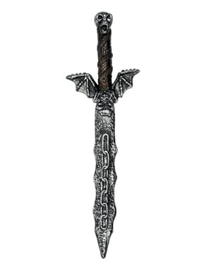 पंखों के साथ कंकाल तलवार