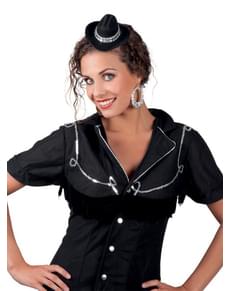 Mini chapéu de cowboy com brilhantes