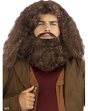 Hagrid parykk (Gygrid) med skjegg