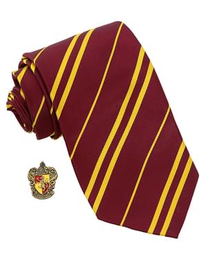 Cravatta Grifondoro con pin Harry Potter