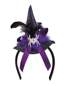 Woman's Purple Mini Witch Hat