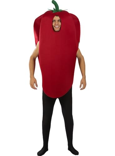 Costume Piment Rouge Pour Adulte - Taille Unique, 100% Polyester - Déguisement Carnaval, Fête Déguisée