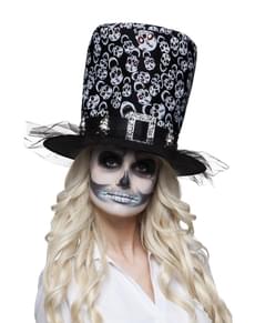 Maxi chapéu com caveiras para adulto