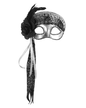 נשים מסכת כסף Masquerade עם Cobweb