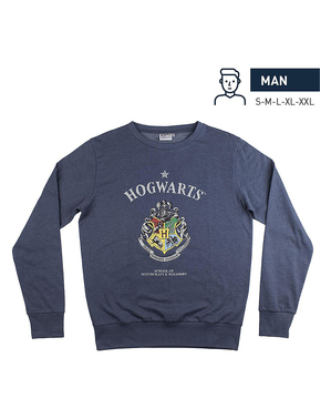 Sweatshirt Hogwarts blå för vuxen - Harry Potter