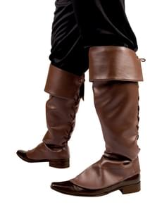 Piraten Überziehstiefel braun
