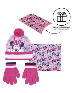 Set berretto, bandana e guanti Minnie per bambina