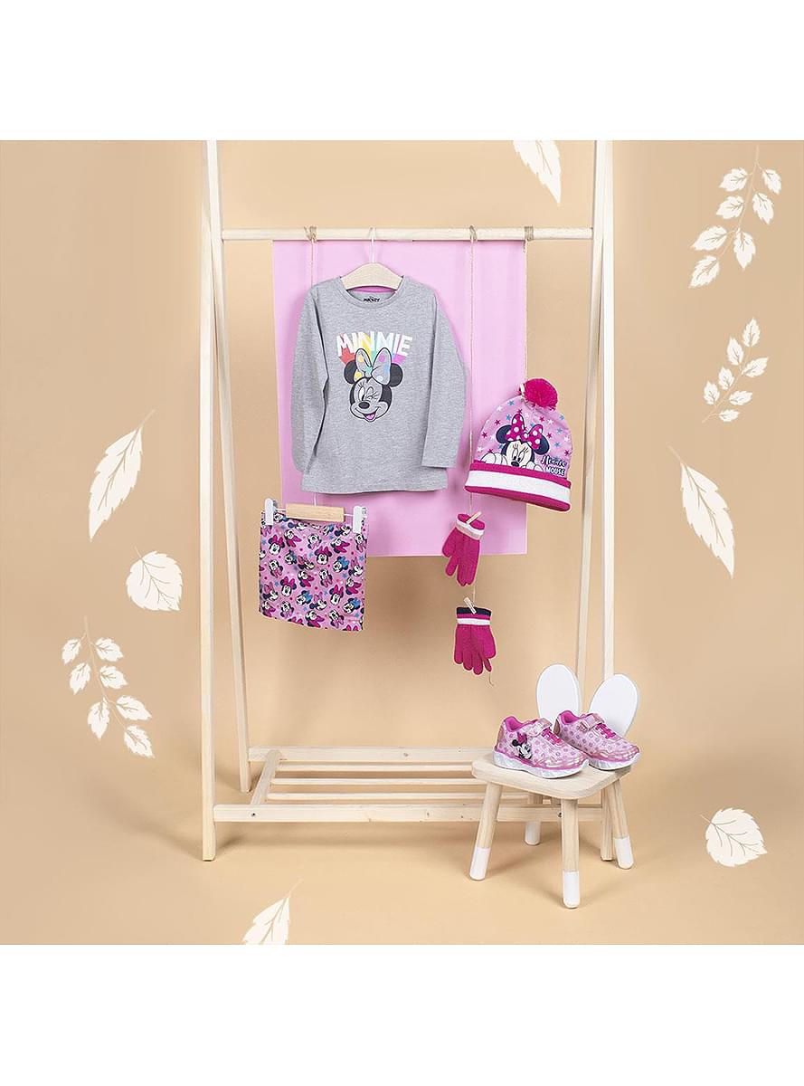 Conjunto de gorro, lenço e luvas Minnie para menina
