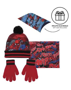 Conjunto de gorro, lenço e luvas Homem-Aranha para menino