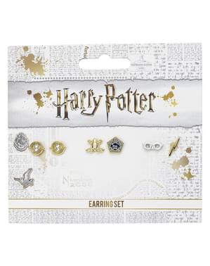Conjunto de brincos dourados Harry Potter