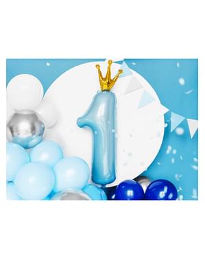 Balon albastru din folie pentru prima aniversare
