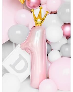 Eerste Verjaardag Roze Folie Ballon