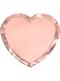 6 Rose Gold Heart Plates (21x19cm)