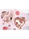 6 Rose Gold Heart Plates (21x19cm)