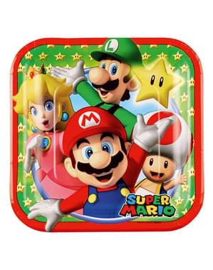 8 pientä Super Mario Bros -Lautasta (18 cm)