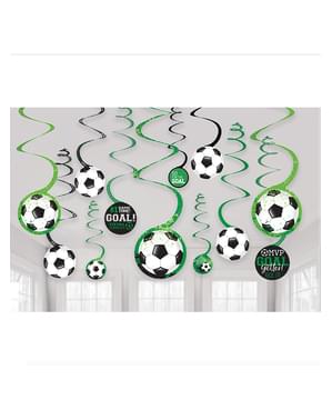 12 hängande fotbollsspiraler