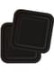 16 Small Black Square Plates (18cm) - Basic Colours Line