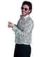 Camisa disco plateada años 70 para hombre