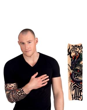Manga com tatuagem de dragão para adulto