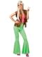 Groene bell bottom broek voor vrouw