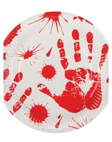 Set of 6 Bloodstained Plates