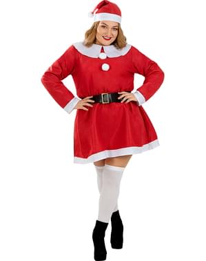 Дамски костюм на Баба Коледа – макси размер