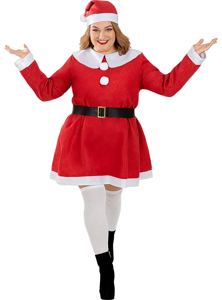 Kostým Pán Claus pre ženy plusová veľkosť