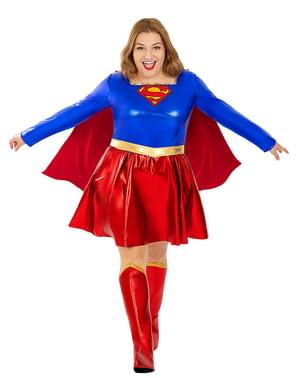 Sexet Supergirl Kostume til Kvinder Plusstørrelse