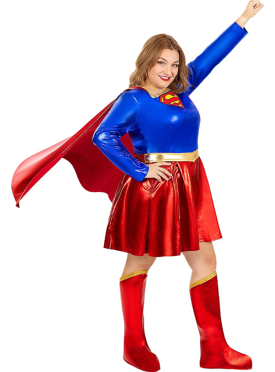 Supergirl kostüüm naistele pluss suurus
