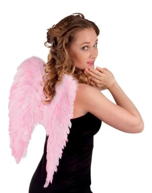 Flügel aus rosa Federn für Erwachsene