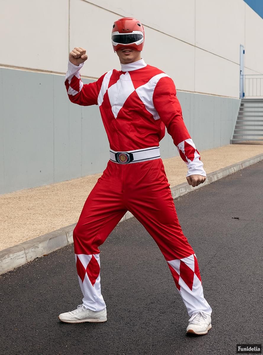 Red Power Ranger Costume for Adults | Funidelia