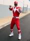 Rdeč Power Rangers kostum za odrasle