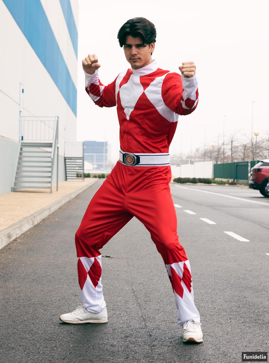 Sarkans Power Ranger kostīms pieaugušajiem