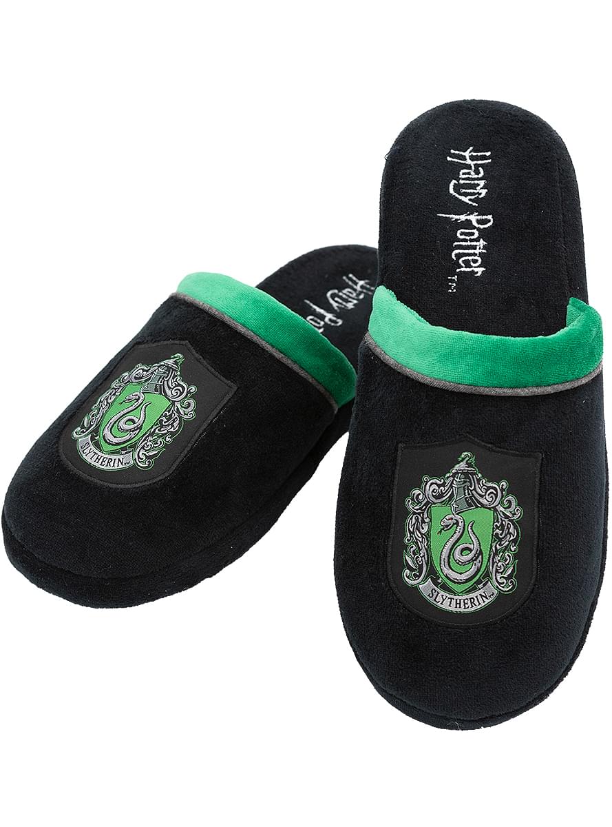 Slytherin Slippers for Adults - Harry Potter
